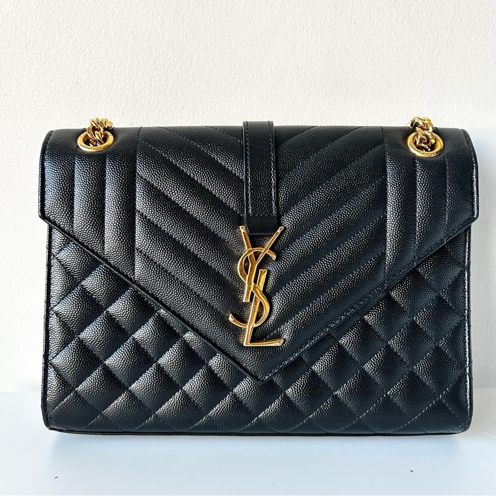 YSL Medium Envelope Triquilt Flap Bag - Picture 2 of 16
